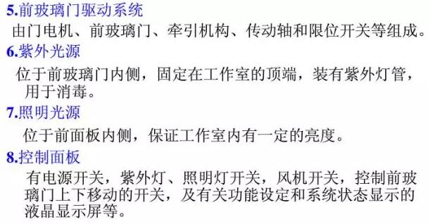 生物安全柜各組成部分